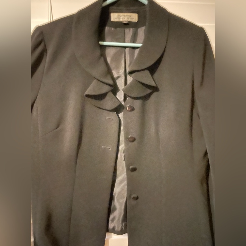 Tahiti black suit jacket, size 14